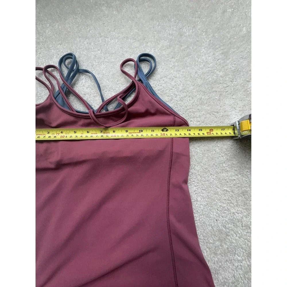 2PC- Lululemon Size 6 Lululemon Free To Be Tank *Nulu Misty Merlot/Slat Blue